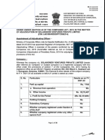 Order Under Sec 42 of The Company Act, 2013