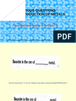 Sheniblog-Sslc Chemistry-Chap 04 - Production of Metals - Previous Questions-Em