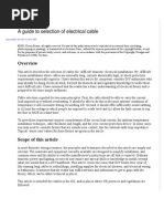 Download A Guide to Selection of Electrical Cable by api-3808029 SN7051750 doc pdf