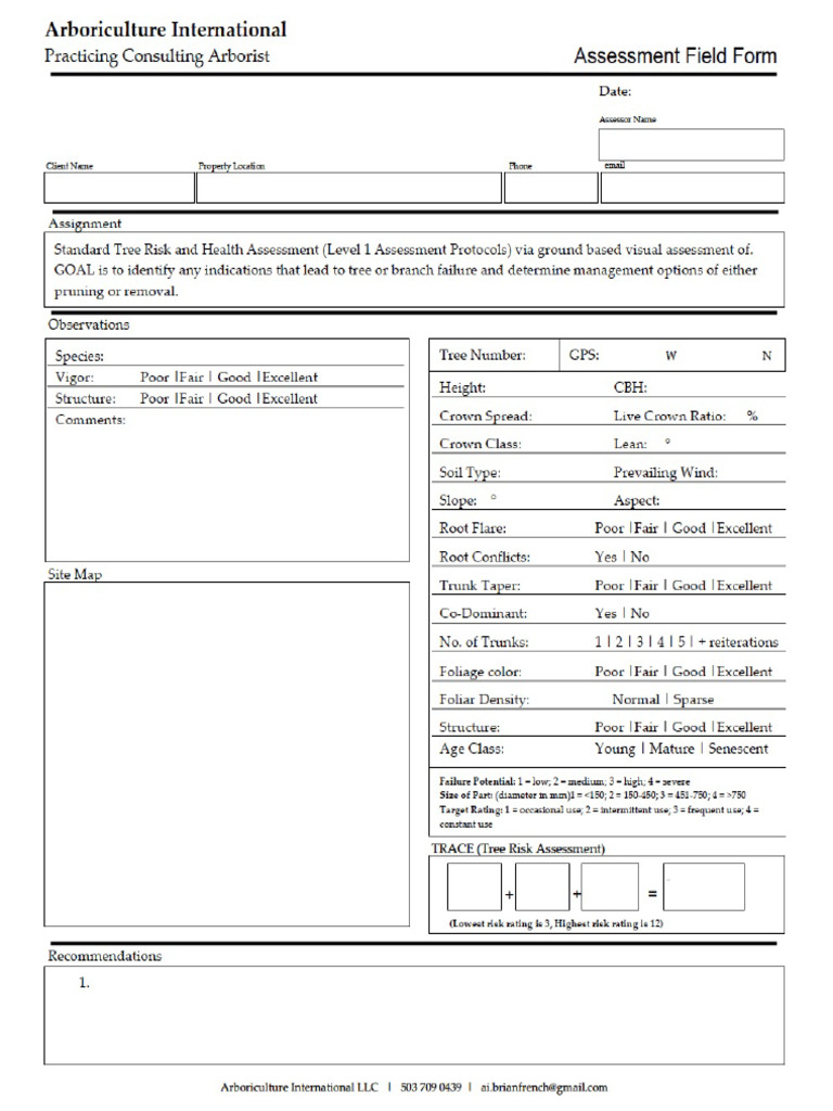 Tree Asset Field Form | PDF
