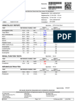 Hematology Report.: Test Reference Range Unit