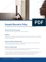 Sample Biometric Policy