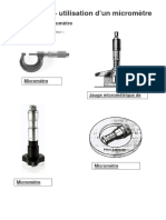 Métrologie Utilisation D Un Micromètre