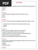 Ethics MCQ 1