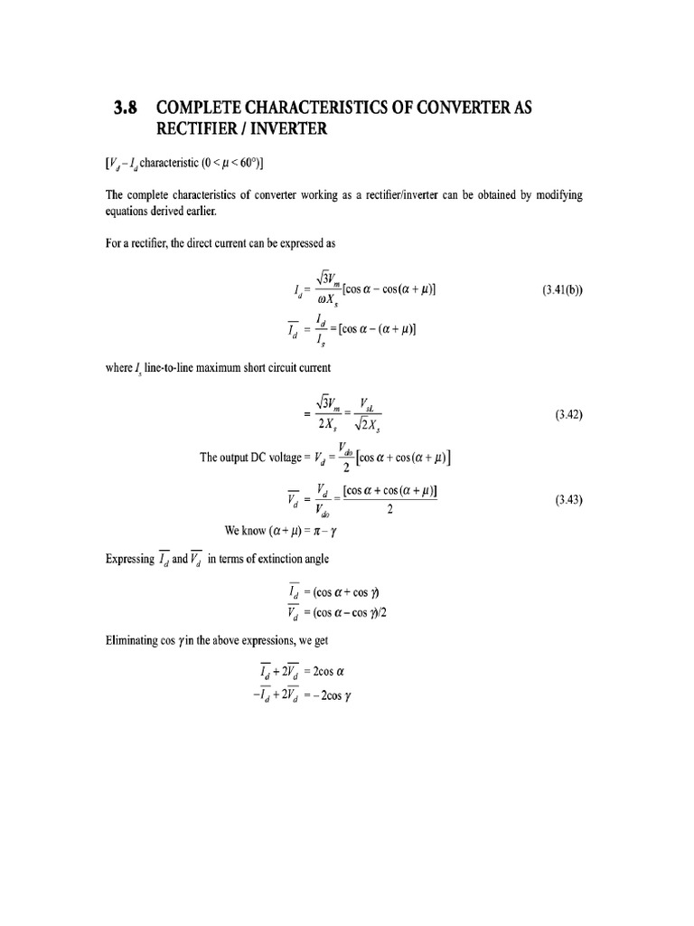 Complete Characteristics of Rectifier and Inverter PDF