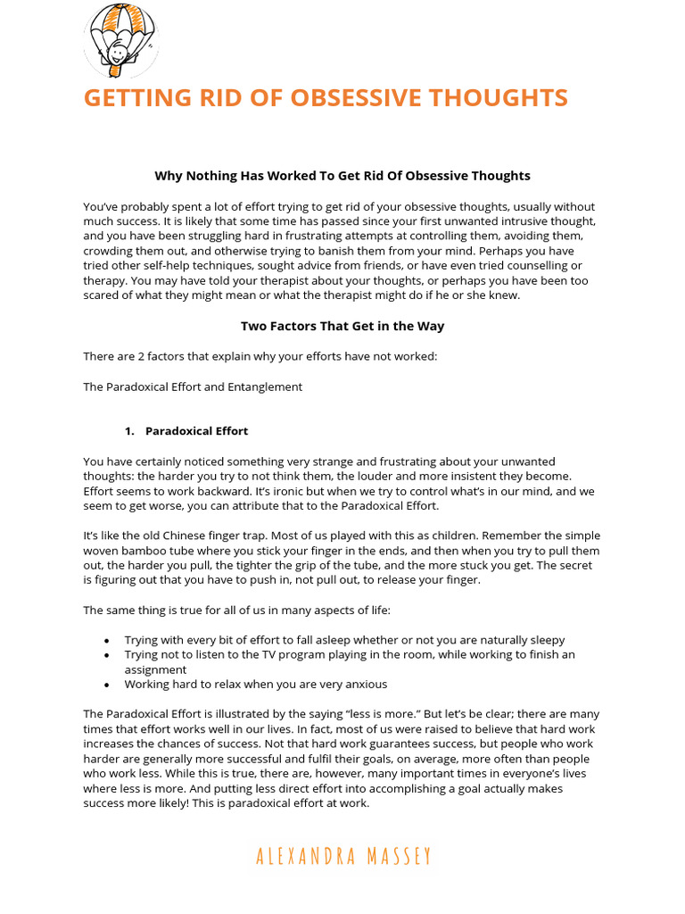 Overcoming Obsessive Thoughts: RAFT Guide | PDF | Thought | Feeling