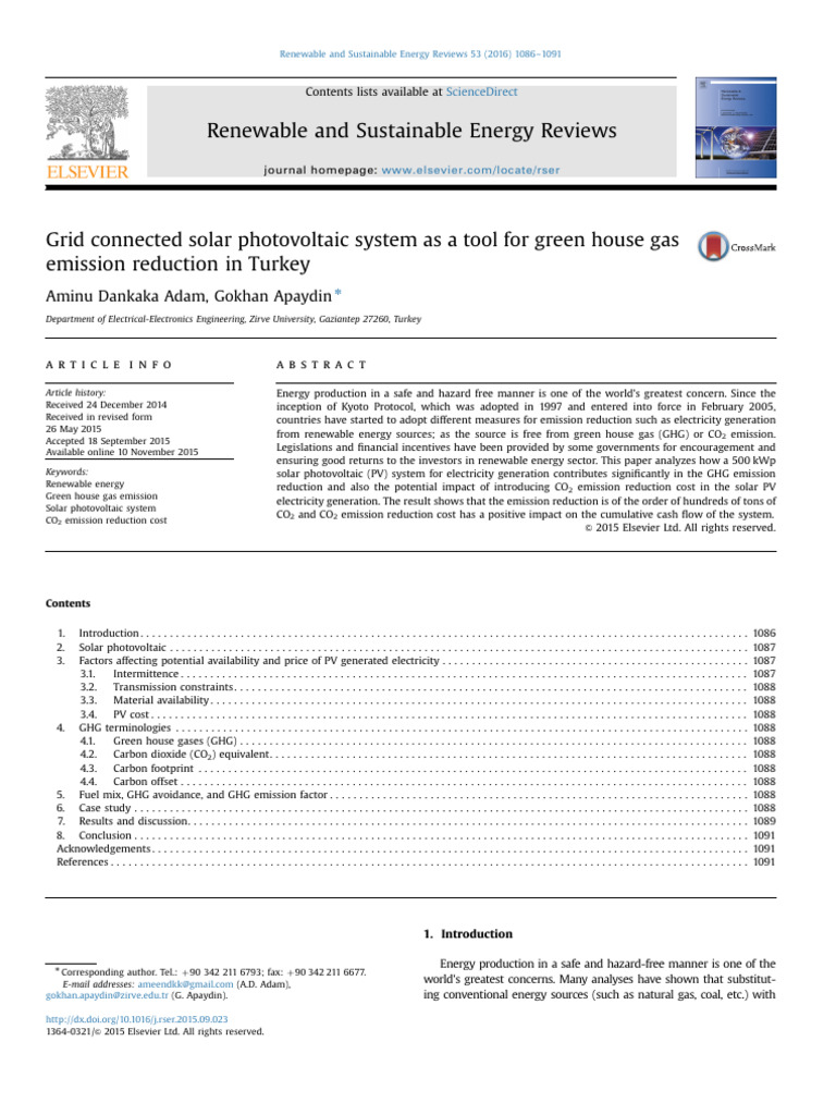 Grid Connected Solar Photovoltaic System | PDF | Solar Power ...