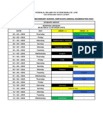 Date Sheet For HSSC 1ST Annual Examination 2023