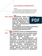 Rito NG Pagtatalaga NG Hermandad de Santa Elena PDF