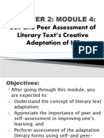 QUARTER 2 MODULE 4 Self and Peer Assessment of Literary Texts Creative Adaptation of ICT