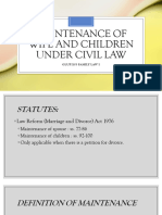 Topic 10 - Maintenance of Wife and Children Under LRA