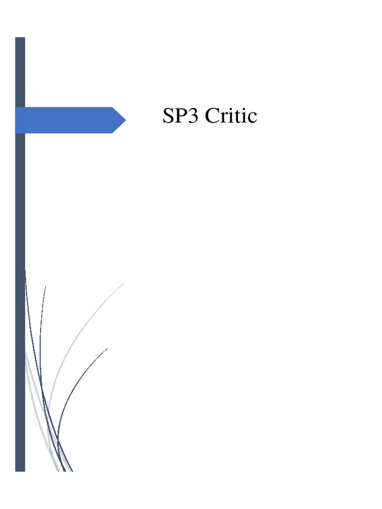 Sp3 Critical Reflection 1 Pdf Classroom Teachers