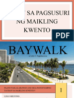 Unang Pangkat Pagsusuri Sa Maikling Kwento Baywalk