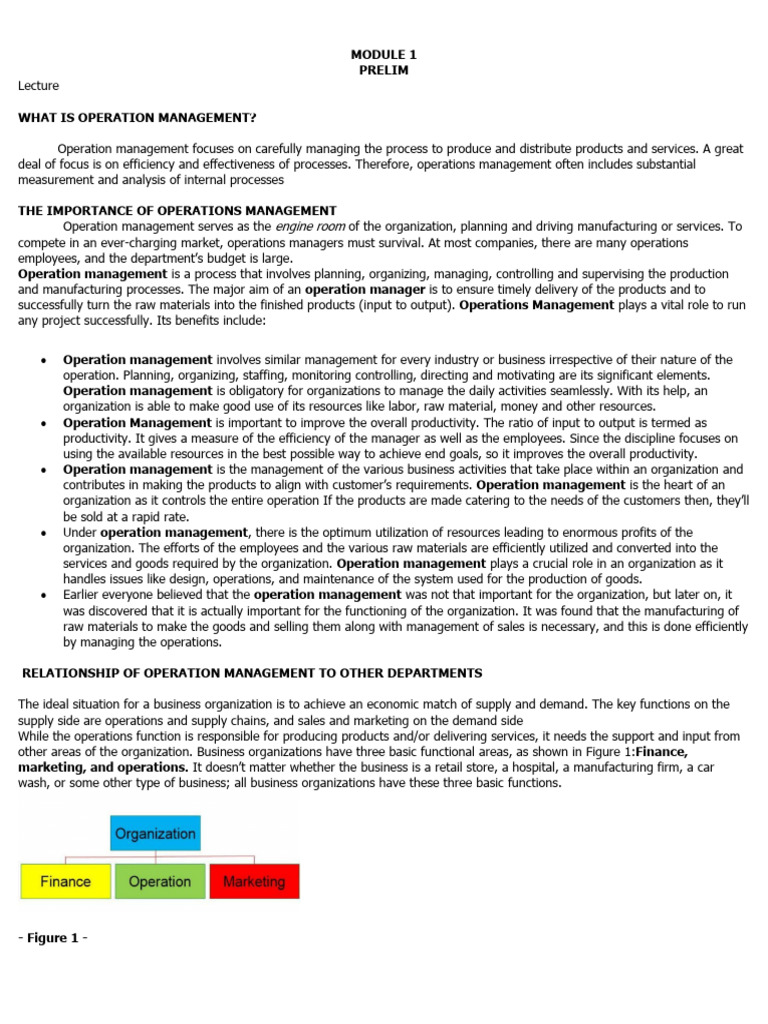 Overview of Operations Management | PDF | Operations Management | Goods