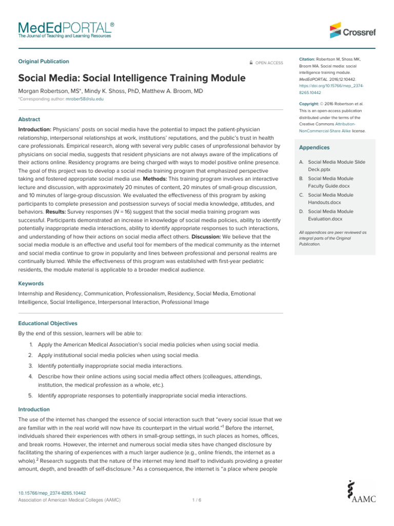 Social Media Social Intelligence Training Module | PDF | Social Media ...