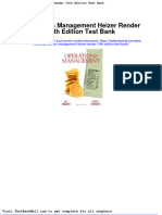 Full Operations Management Heizer Render 10Th Edition Test Bank PDF Docx Full Chapter Chapter