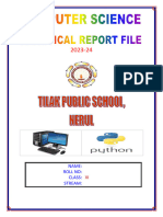 STD Xi Comp Sci Practical Report File 2023-24