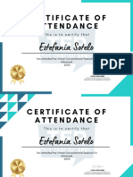 Certificate of Attendance in A Design Workshop