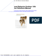 Full Organizational Behavior Kreitner 10Th Edition Solutions Manual PDF Docx Full Chapter Chapter