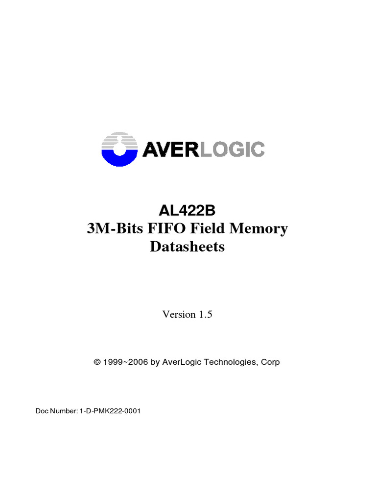 AL422B FIFO Memory Datasheet | PDF | Video | Dynamic Random Access Memory