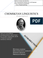 Chomskyan Linguistics