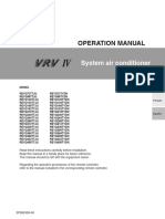 Operation Manual: System Air Conditioner