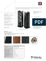 Focal Aria 948 Dark Ebony Documentation Brochure