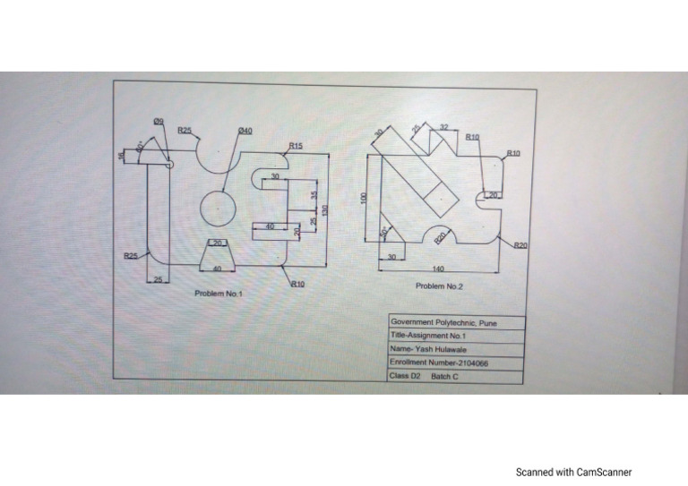 Assignment No. 1 CAD 2104066 | PDF