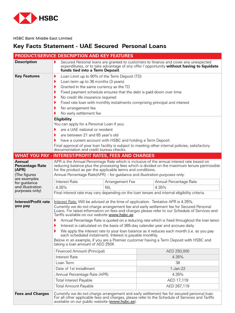 Kfs Secured Personal Loans | Download Free PDF | Loans | Annual ...