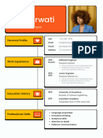 Yellow Orange Modern Interface Rounded Infographic Resume