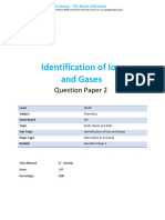 Identification of Ions and Gases: Question Paper 2