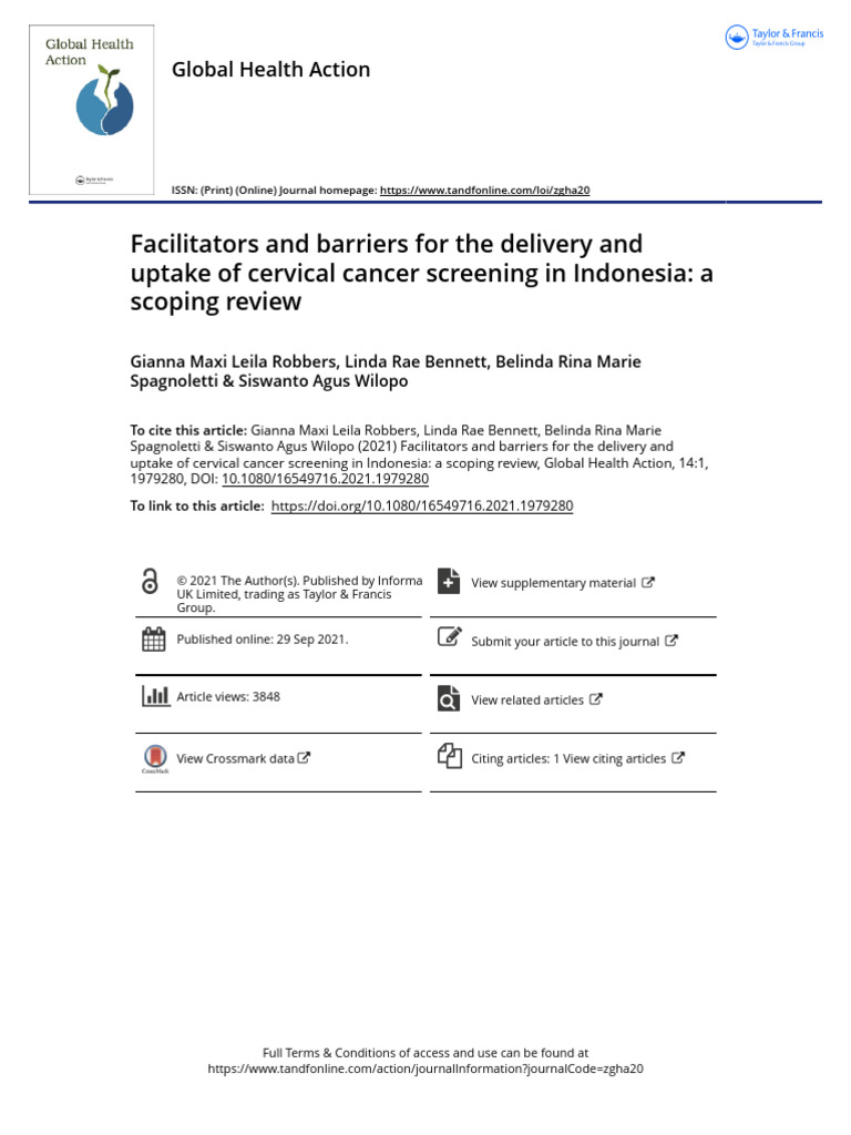 01-Facilitators and Barriers For The Delivery and Uptake of Cervical ...