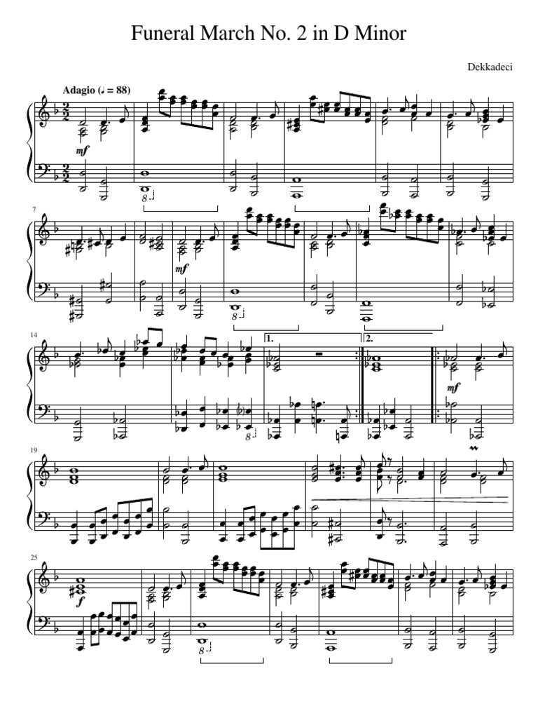 Funeral march no 2 in d minor dekkadeci pdf musical compositions
