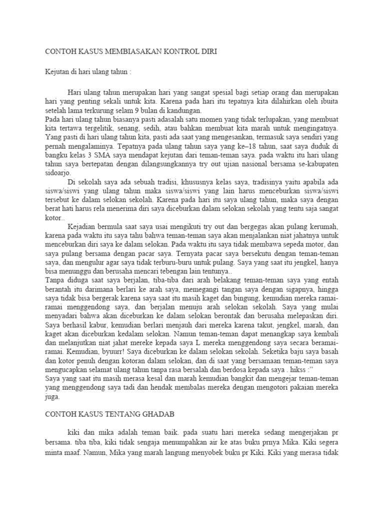 kontrol diri dalam proses belajar