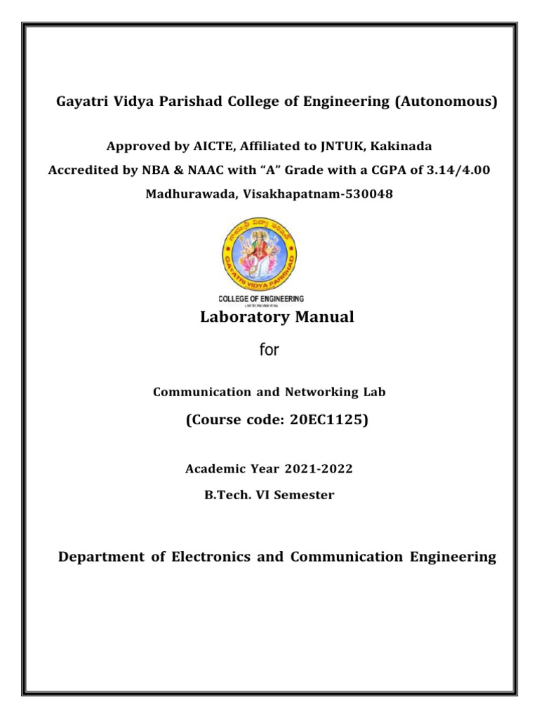 CCN in Communication Lab Manual | PDF | Modulation | Network Topology