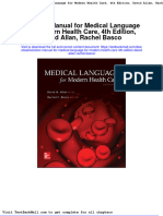 Download Full Solution Manual For Medical Language For Modern Health Care 4Th Edition David Allan Rachel Basco pdf docx full chapter chapter