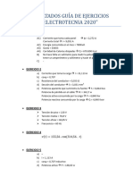 Resultados Ejercicios Guia Electrotecnia 2020