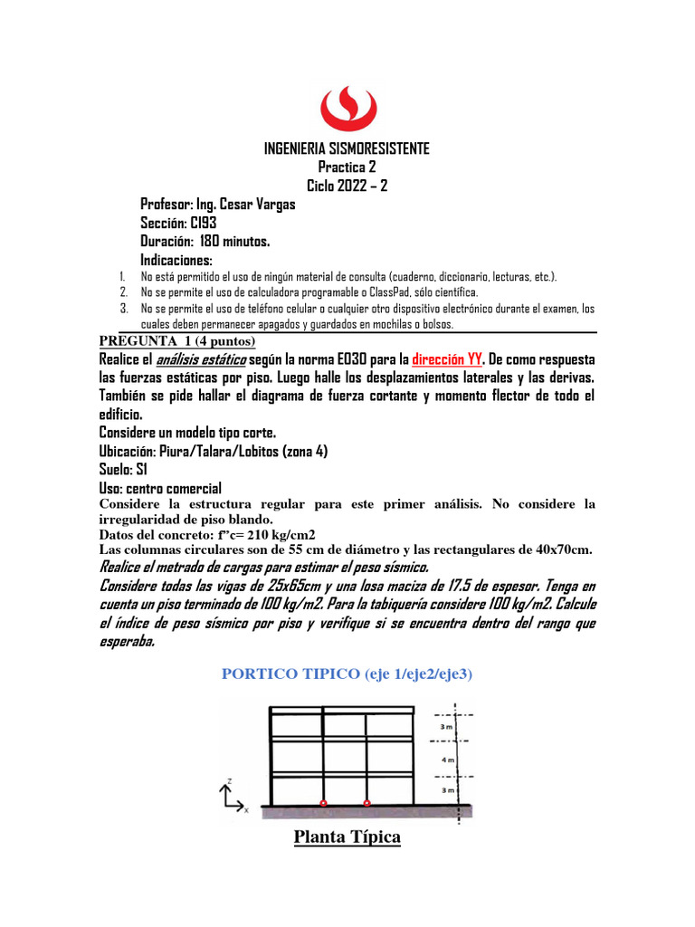 PC2 2022 93 | PDF | Rigidez | Ingeniería mecánica