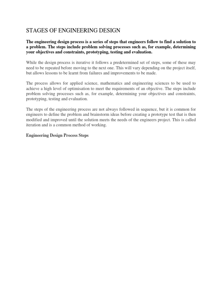 ENGINEERING DESIGN PROCESS STEPS PDF visual data 8