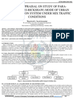 Critical Appraisal On Study of Paratransit (Auto-Rickshaw) Mode of Urban Transportation System