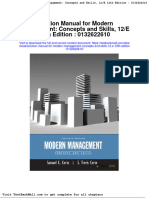 Full Solution Manual For Modern Management Concepts and Skills 12 E 12Th Edition 0132622610 PDF Docx Full Chapter Chapter