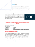 Demanda de Alimentos Contra Raul Bardales Lopez