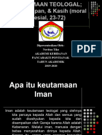 KEUTAMAAN TEOLOGAL Iman Harapan, & Kasih (Moral Spesial, 23-72)