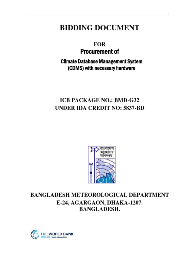 Bidding Document CDMS | PDF