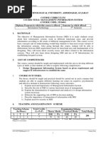 Management Information System Course Code: 3351604