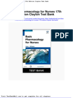 Full Basic Pharmacology For Nurses 17Th Edition Clayton Test Bank PDF Docx Full Chapter Chapter