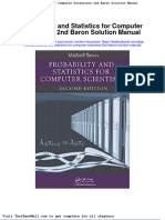 Full Probability and Statistics For Computer Scientists 2Nd Baron Solution Manual PDF Docx Full Chapter Chapter