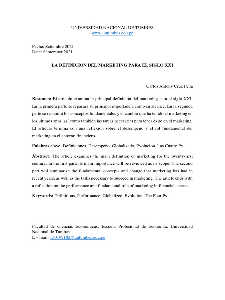 Ensayo de marketing pdf