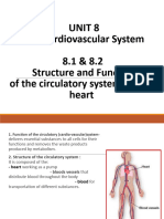 Unit 8 The Cardiovascular System 8.1 & 8.2 Structure and Function of The Circulatory System and The Heart
