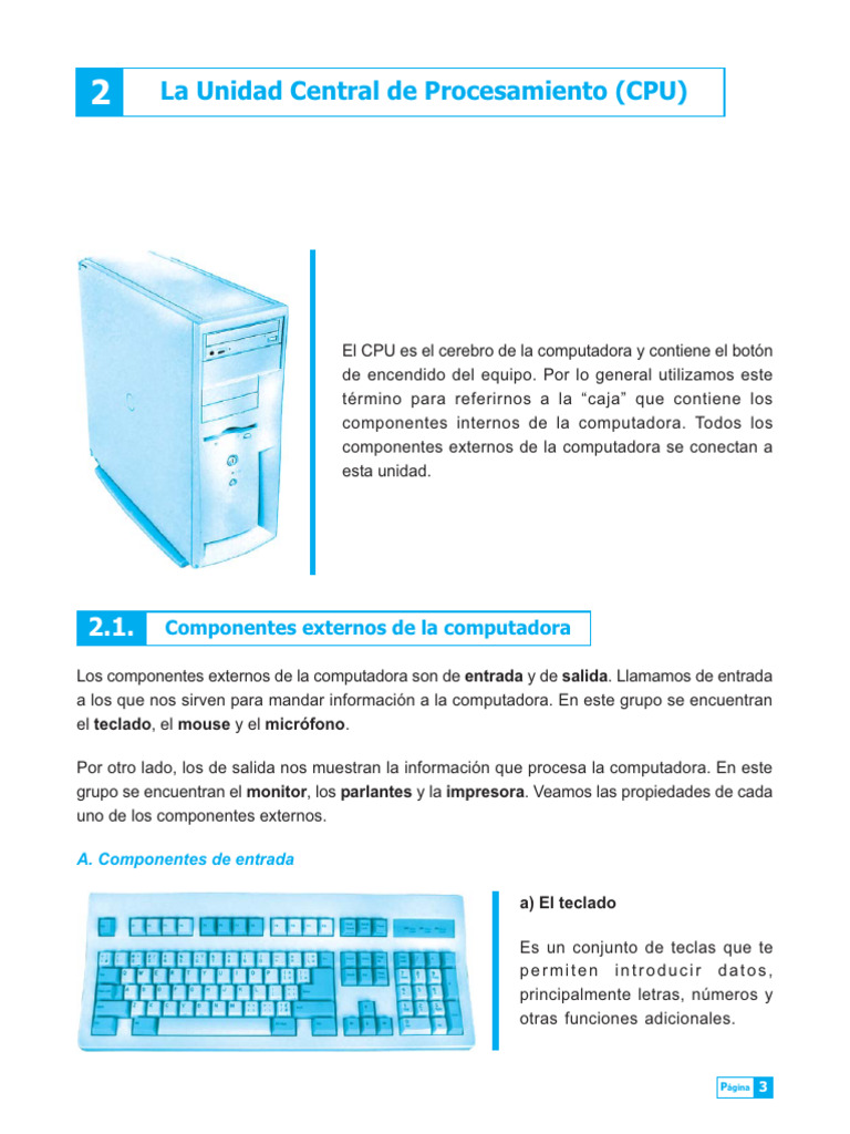 La Unidad Central de Procesamiento (CPU) | PDF | Unidad Central de ...